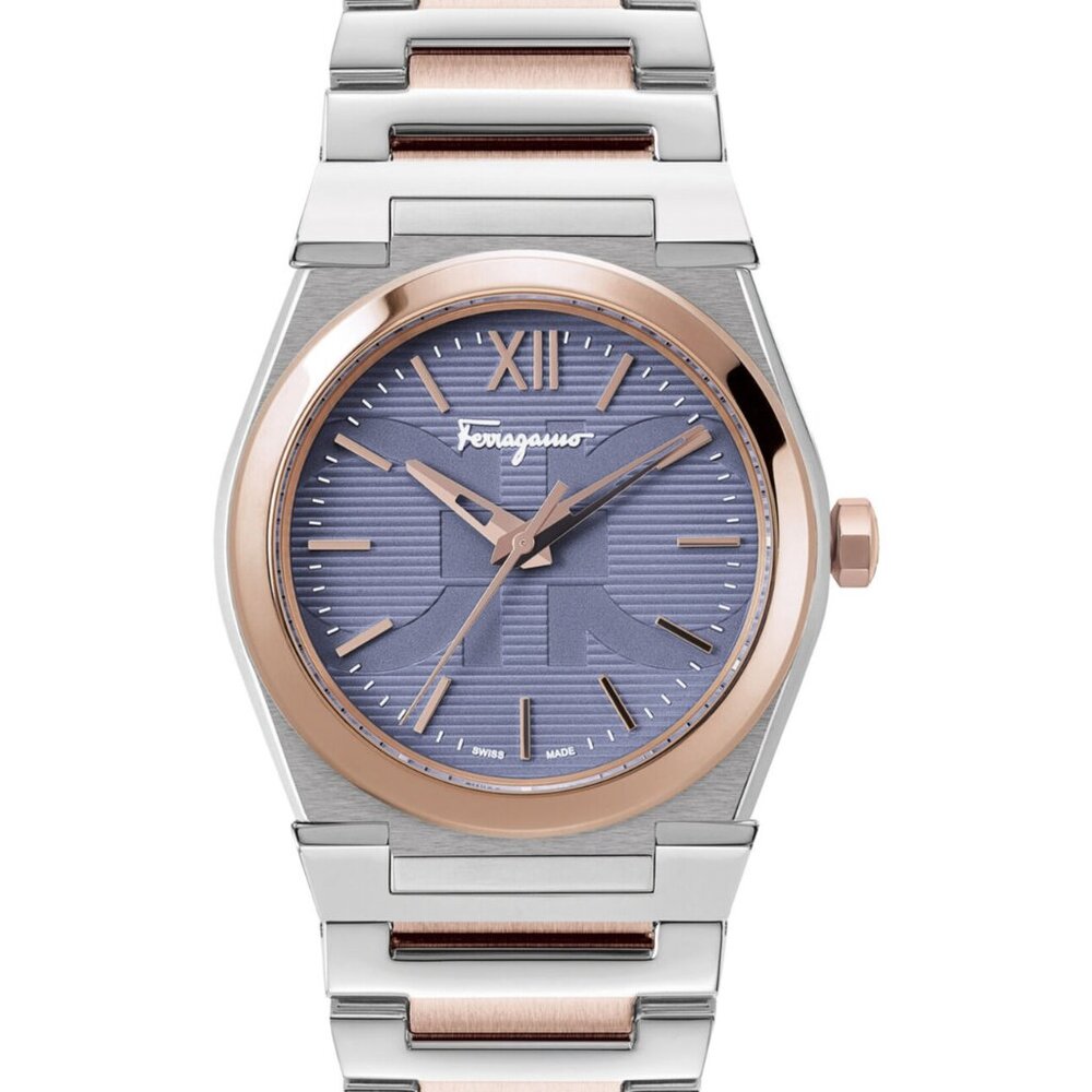 Mens Ferragamo Two Tone Watch! New With Box
